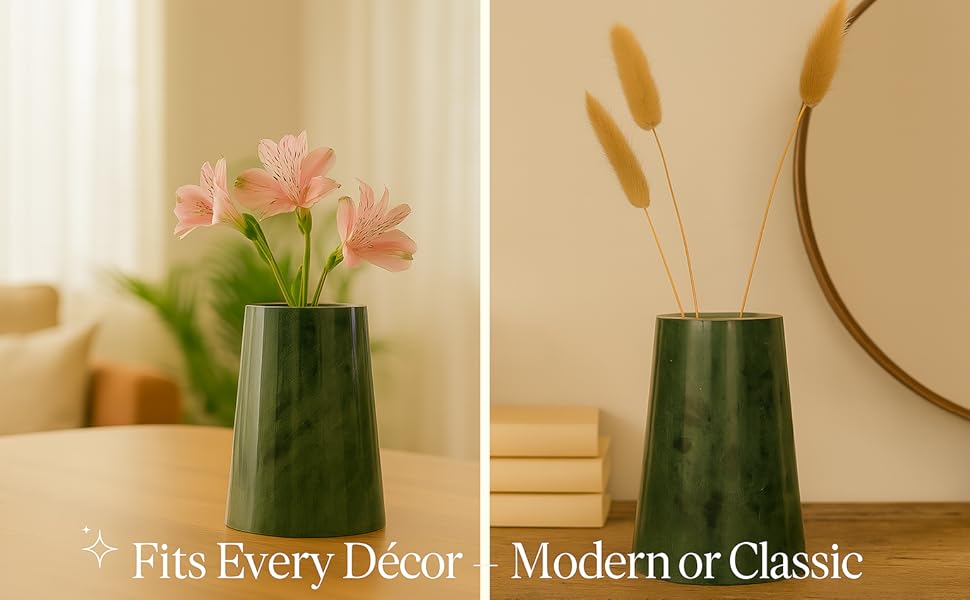 Green vase