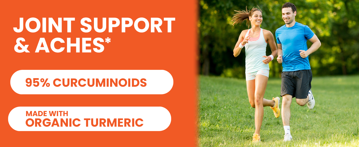 joint support and aches with organic turmeric and advanced bioperine complex extract supplement