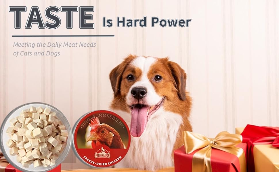 Pwshymi Freeze Dried Chicken Dog and Cat Treats, High Nutrient Single Ingredient