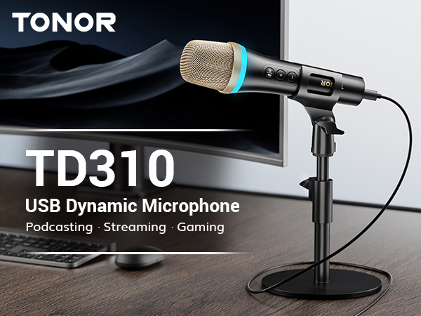 ●Mic-C Vibrant RGB lighting USB/Type C dynamic microphone for PC.
