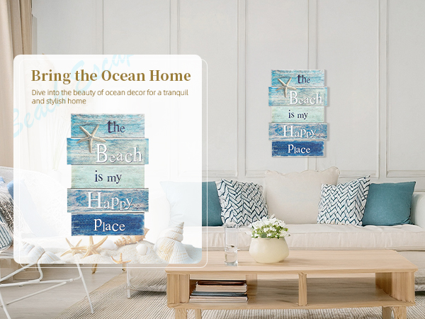 Amazon.com: MODE HOME Coastal Wall Decor for Home, Beach