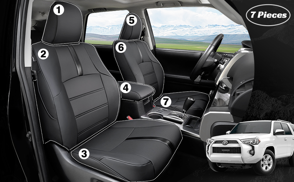 BAMACAR for Toyota 4Runner Seat Covers 20112023 Full Cover Set(Only for 5Seater