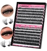 Fluffy Lash Clusters 80D+100D Thick Eyelash Clusters D Curl Cluster Eyelash Extensions Russian Cl...