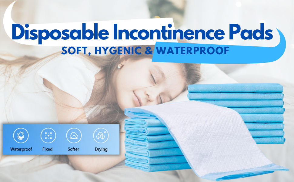 Zaroo 25 x Incontinence Pads 60x90 cm Disposable Bed Pads for Adults