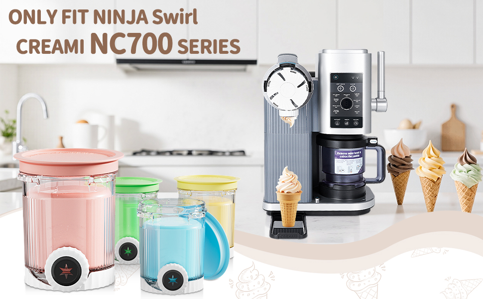 Only Compatiable NINJA SWIRL CREAMI NC700 Series