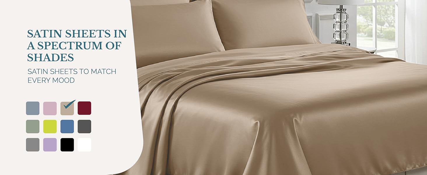 silky satin sheets, silk sheets, luxury sheets, bedding, bed set, satin sheets, bed sheets