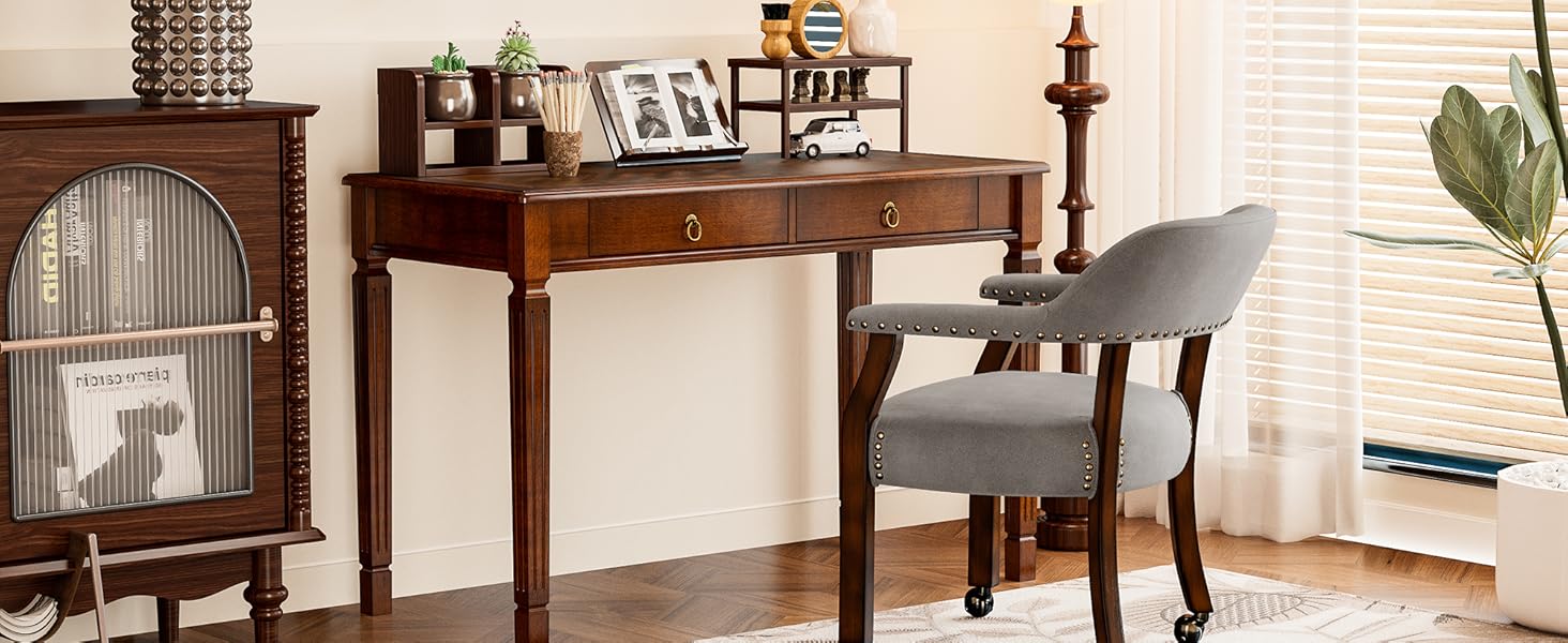 Traditional Solid Wood Writing Desk