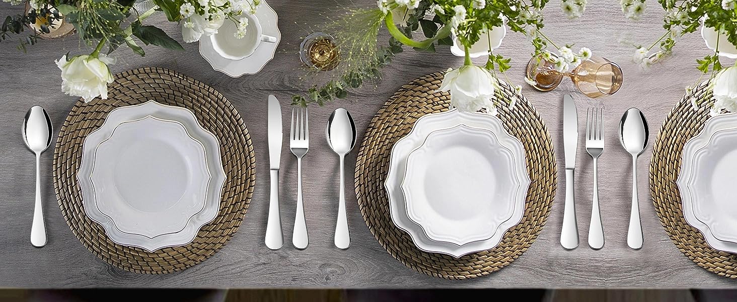 Cutlery Sets, 20 Piece Stainless Steel Flatware for 4 People
