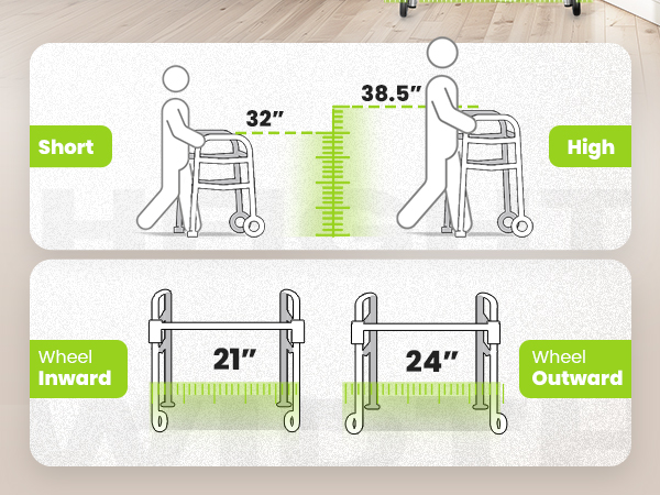 folding walker with wheels