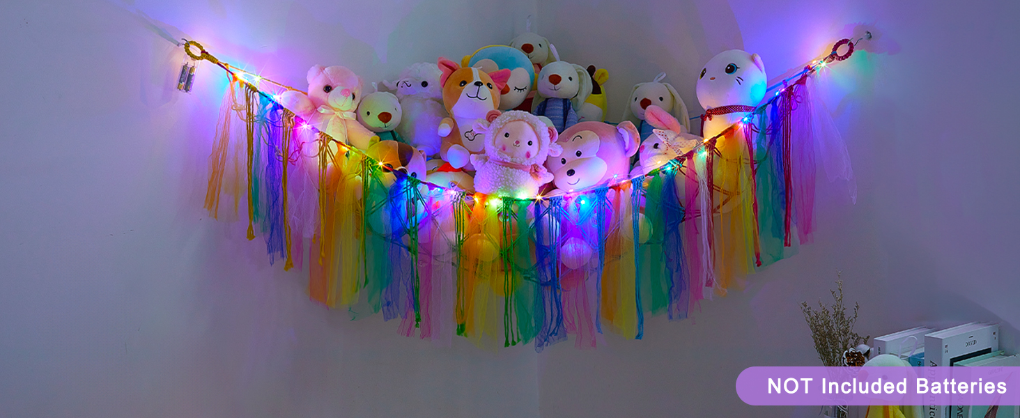 MHJY Toy Hammock Stuffed Animals Storage Net Soft Cuddly Toys Large