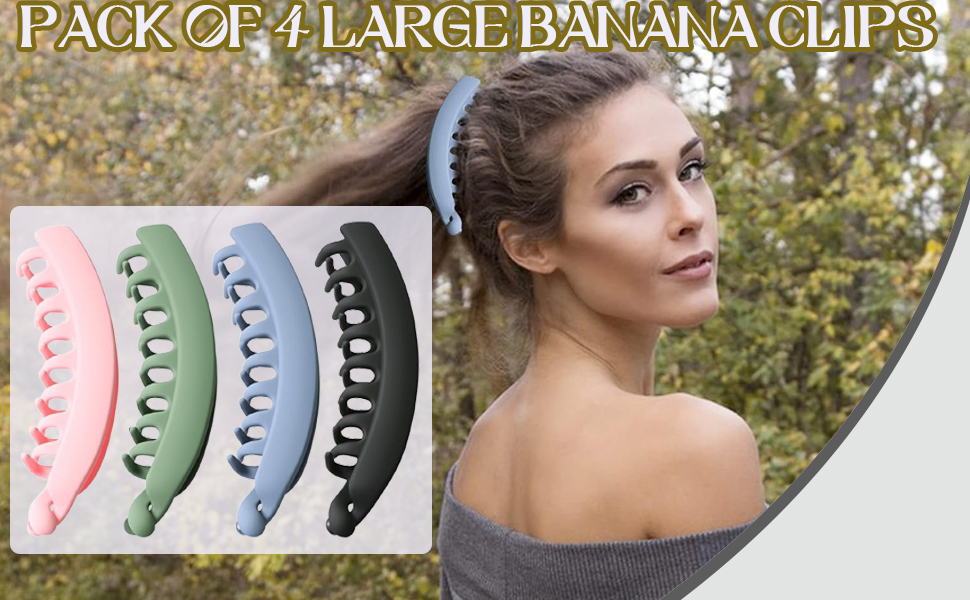 4 Pieces Banana Clip Hair Comb
