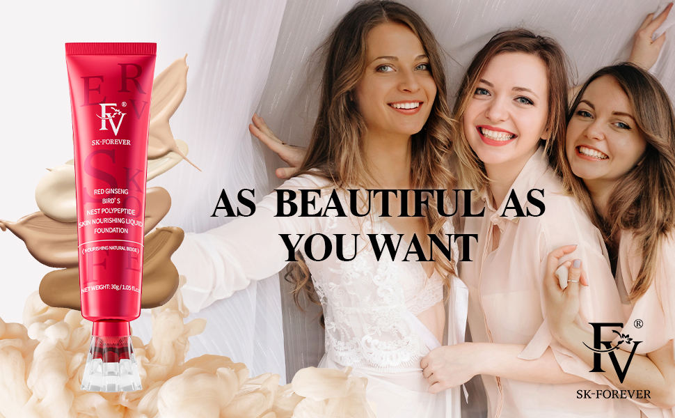 FV Liquid Foundation Makeup, Lightweight Hydrating Foundation with