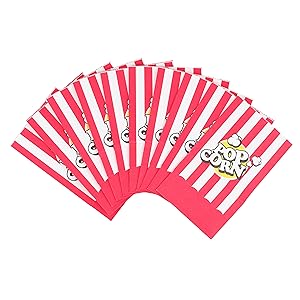 Sac à pop-corn en papier kraft pour repas goûter, soirée cinéma, anniversaire d'enfant