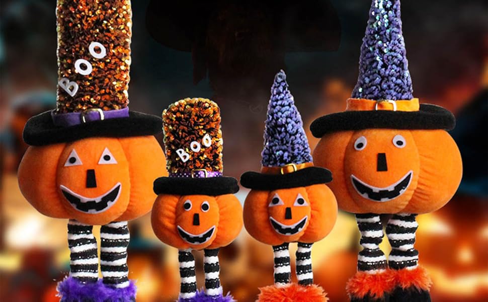 Amazon | VeroMan ハロウィン オブジェ かぼちゃ 人形 長足