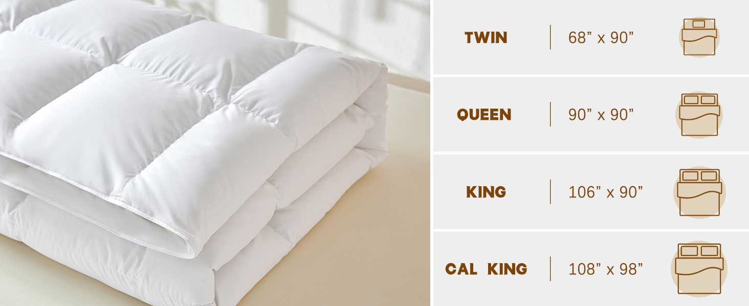 L LOVSOUL 75% Goose Down Fiber King Size Comforter, Fluffy Ultra Soft & All Season White Duvet Insert for Ultimate Co 27cfd631 F99c 41d6 B54b 4d6ae509599d. CR0,0,1464,600 PT0 SX1464 V1