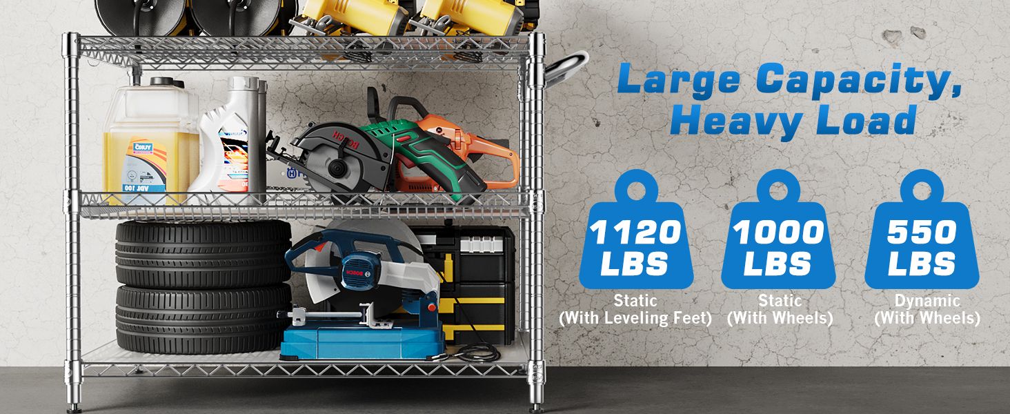 3 tier rolling cart