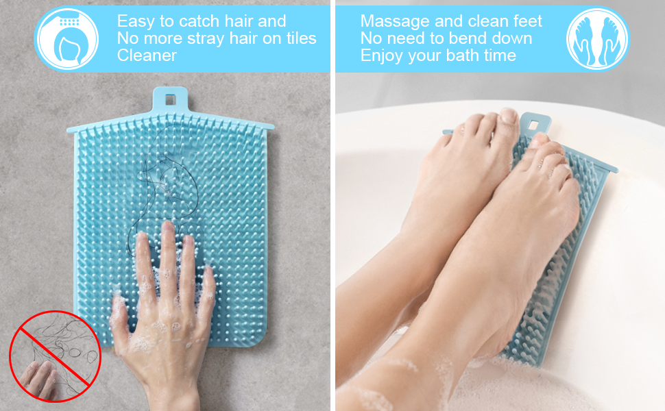 JCHOUS HandsFree Back Scrubber for Shower Wall Mounted