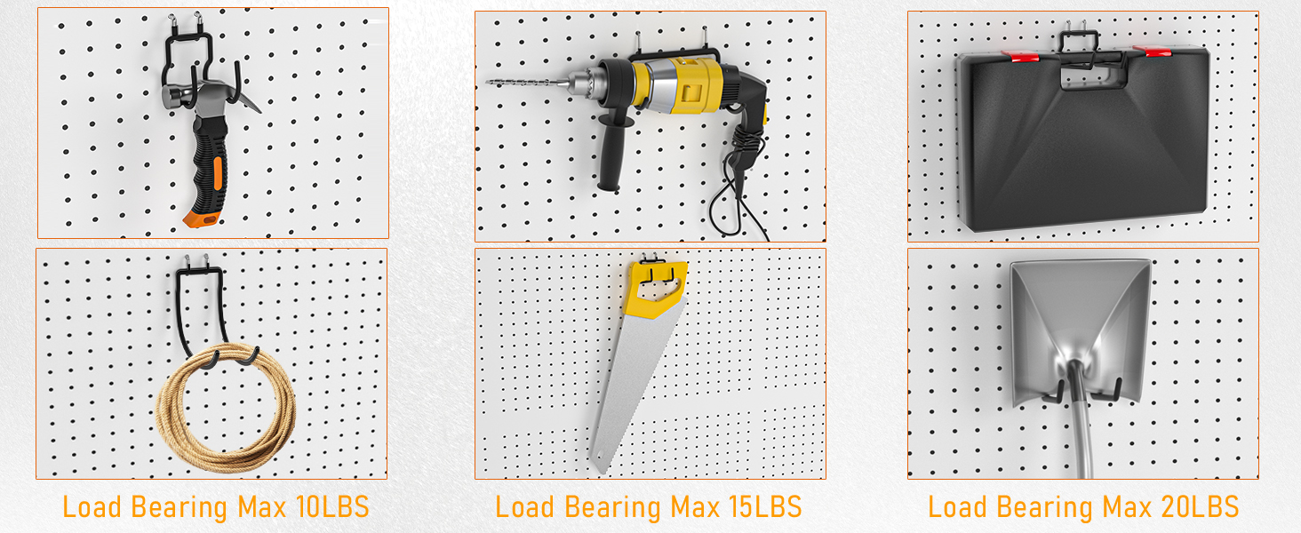 peg board tool hangers