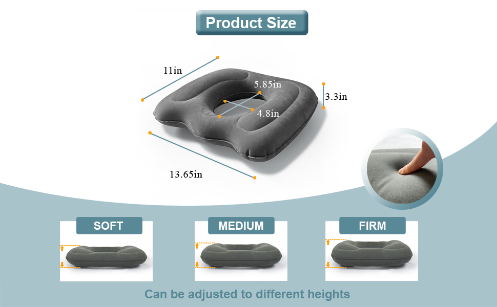 Inflatable Donut Pillow,Hemorrhoid Cushion Excellent for Tailbone