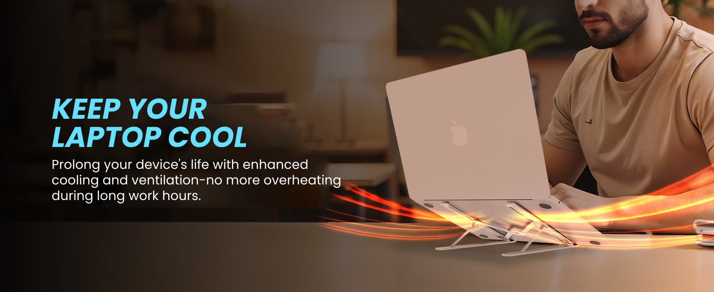 6 Angles Laptop Stand - Silver