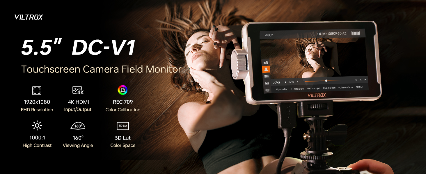 VILTROX DC-V1 5.5" Touchscreen Camera Field Monitor 