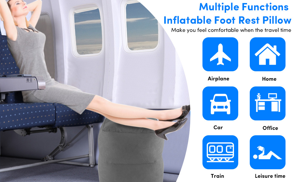 Inflatable Foot Rest for Air Travel, Inflatable Toddler