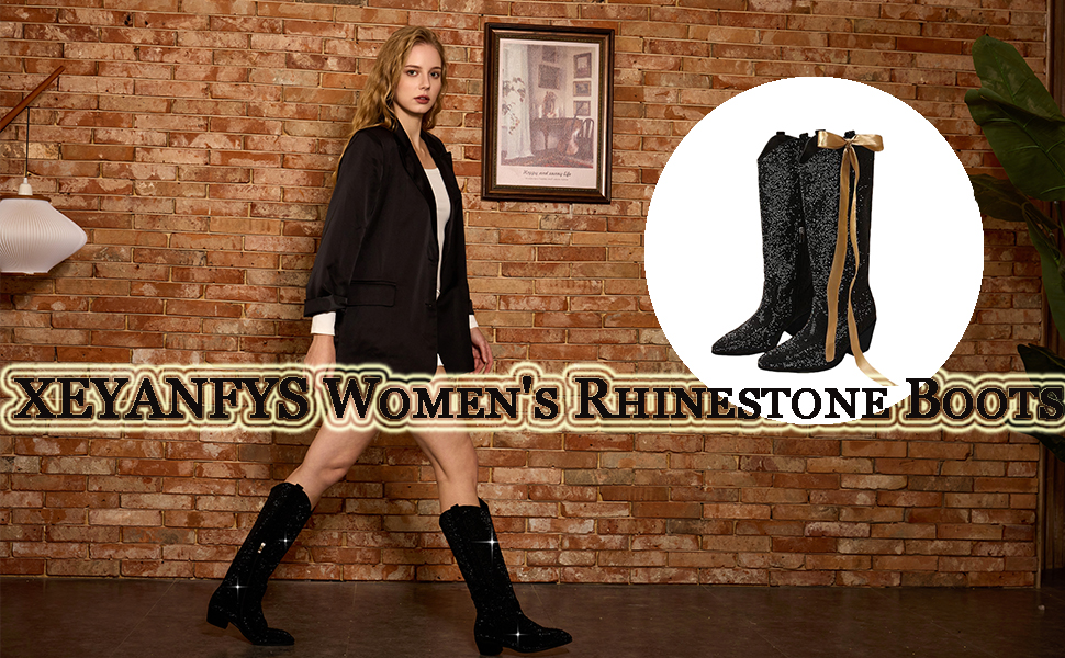 Rodeo Slim  美品 00045 Est Andrea woman black Rodeo Boots 😍 CP wide squre