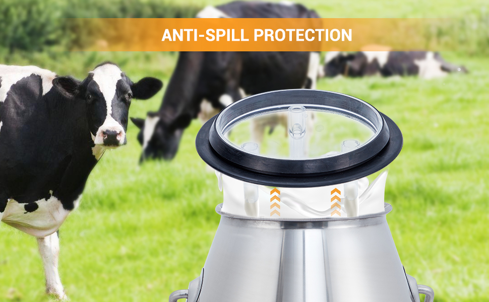 Stainless steel milk bucket with cover