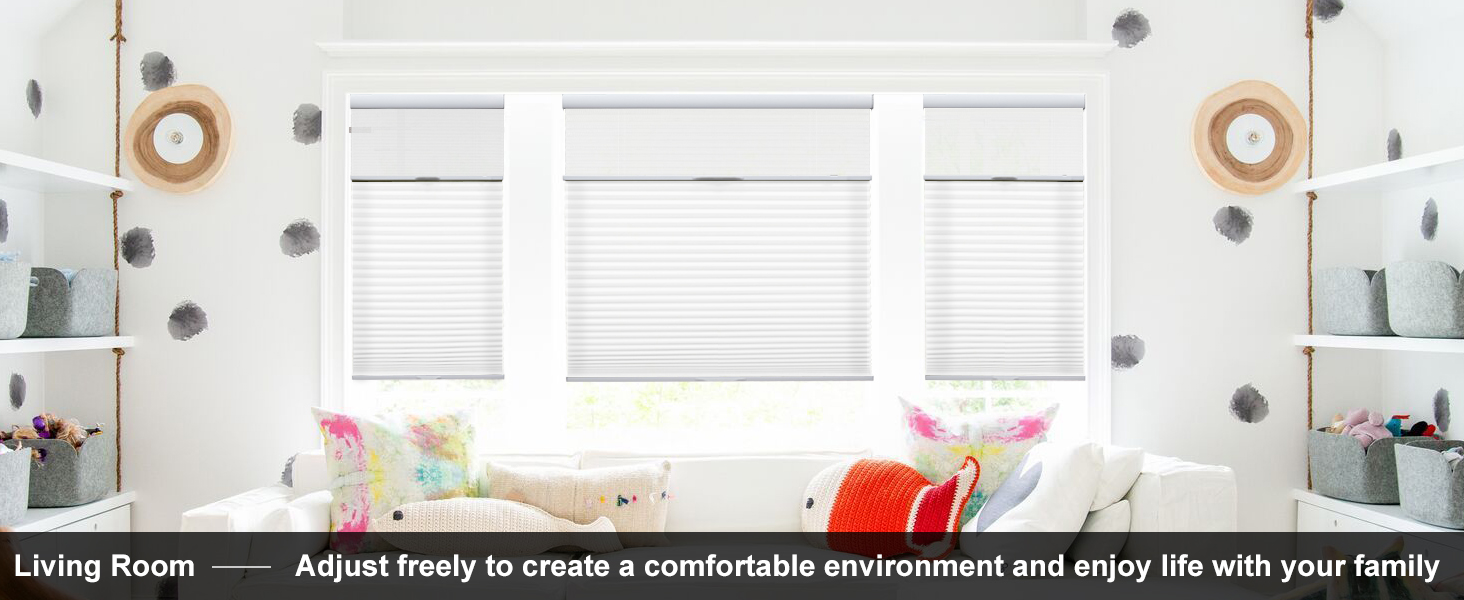 Persilux Custom Size Cellular Shades Top Down Bottom Up Cordless Light