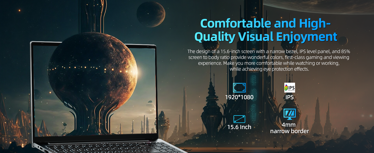 jumper 15.6 Inch Laptop, Core i5-12450H Processors Notebook, 1920x1080 FHD IPS Display (16:9), 16GB DDR4 RAM 512 SSD Laptops, BluetoothT 5.1, Dual-Band Wi-Fi, UK Keyboard Film. 17 IPS laptop