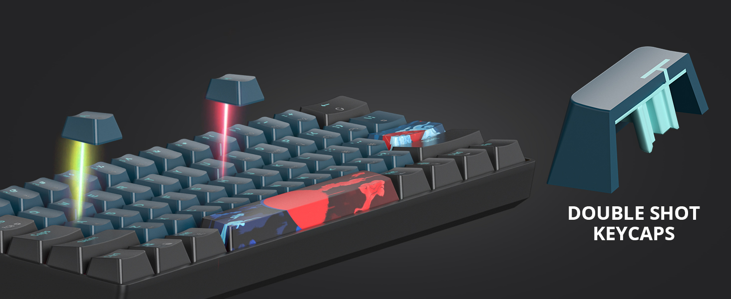 60% Mechanical Keyboard Black and Blue