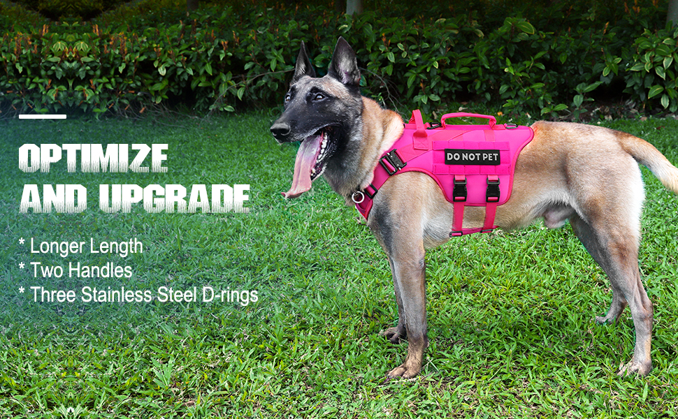 Tactical Dog Harness PETNANNY Dog Harness Service Dog Vest for Large Breed Dog