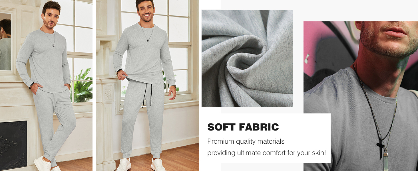Men&#39;s 2 Piece Outfits Pullover Sweatshirt