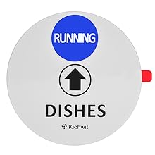 running dishwasher sign