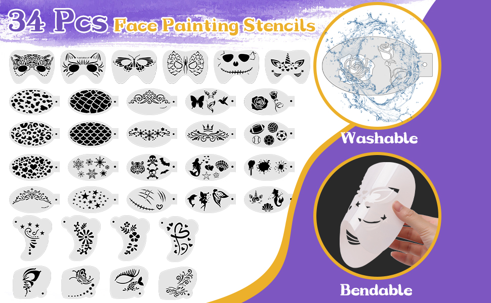 facial painting stencils