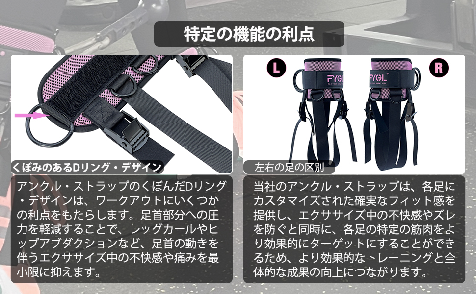 Amazon.co.jp: FYGLケーブルマシン用足首ストラップ＆レジスタンス