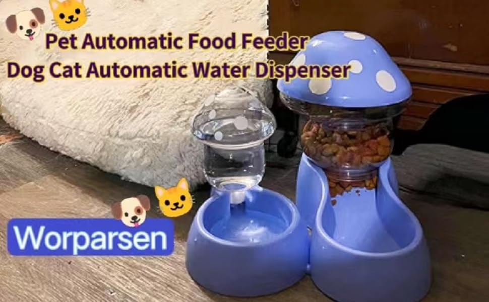 Pet Supplies Worparsen Pets Auto Feeder, Automatic Dog Gravity Food