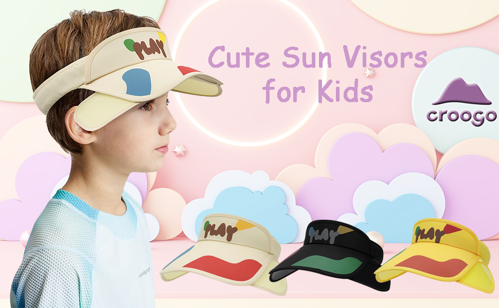 Amazon.com: Croogo Kids Sun Visors Cap Cute Visor for