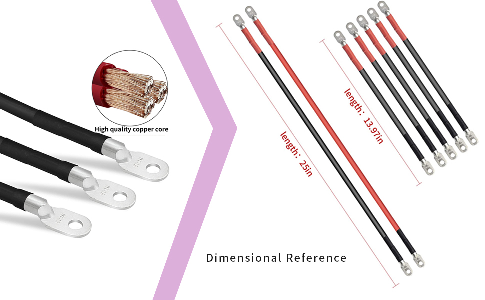  4 Gauge 7 PCS Battery Cable Set
