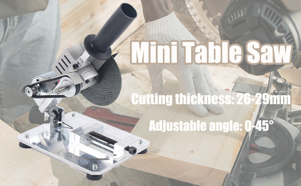 Mini Table Saw, 4" Portable Height Adjustable Low Noise Cutting Machine
