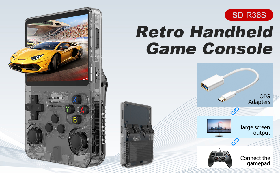 R36S Retro Handheld Game Console 3.5 Inch IPS Screen Linux System