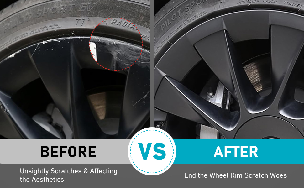 Wheel Rim Protector compatible with Tesla Model Y, 20inch ABS Hub Cap