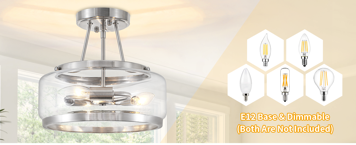 Semi Flush Mount Ceiling Light
