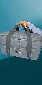 casserole carriers for hot and cold food, casserole carrier, insulated food carrier