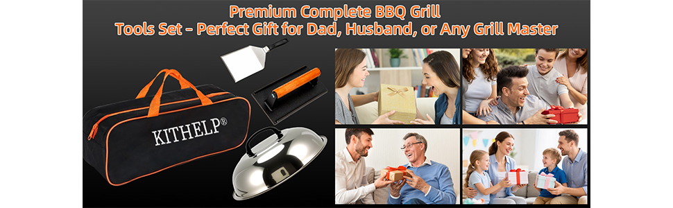 Griddle Accessories Kit Flat Top Grill Accessories Set Griddle Spatula Set for Outdoor BBQ