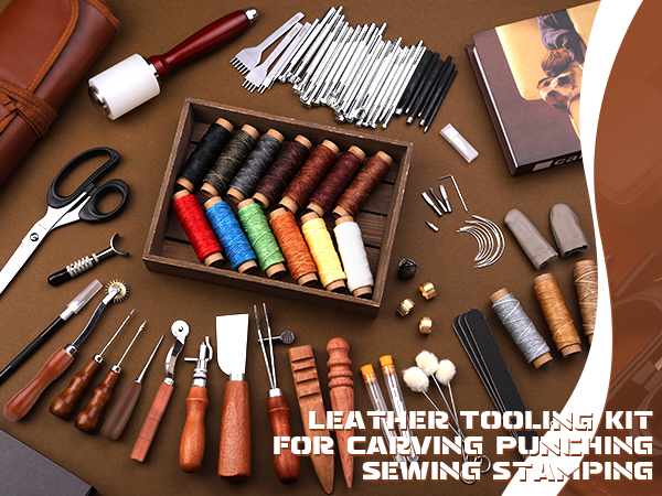 TLKKUE Leather Working Kit 