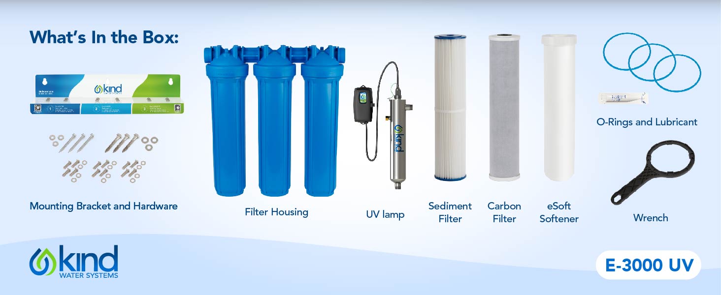 whats in the box for the E-3000UV