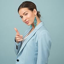 boho colorful handmade beaded tassel dangle earrings native american long fringe jewelry