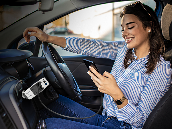 4 in 1 retractable car charger