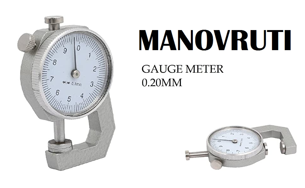 MANOVRUTI 0 to 20mm Dial Flat Head Thickness Measuring Tool Gauge/MM
